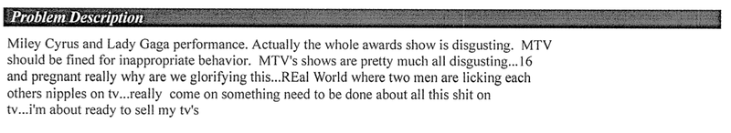 Illustration for article titled Every FCC Complaint About Miley Cyrus's VMA Twerking
